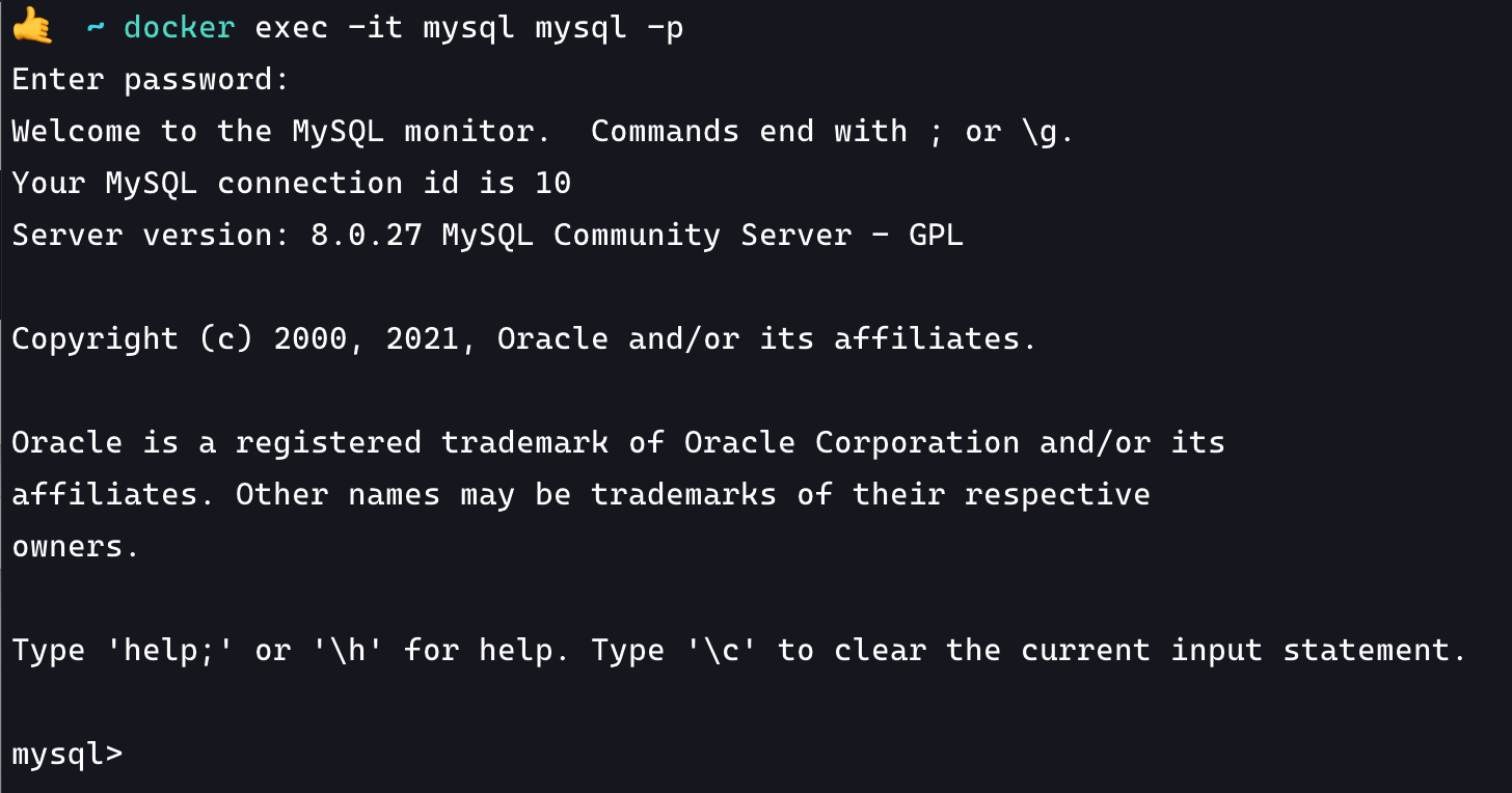 docker-mysql-cli