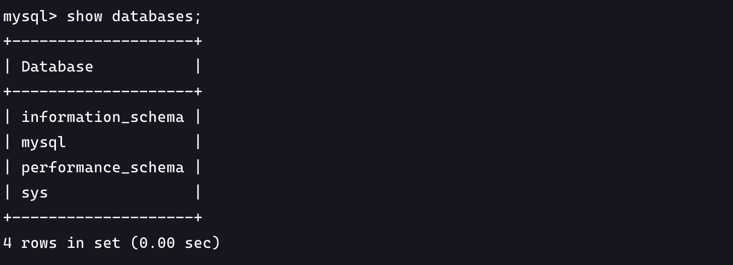 docker-mysql-show-dbs